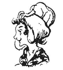 Woman wearing a bonnet