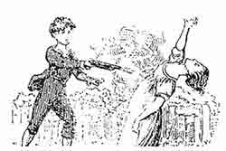 Man shooting a woman